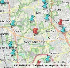 Mappa Via Gianna Beretta Molla, 20834 Nova Milanese MB, Italia (2.88786)