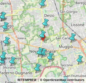 Mappa Via Gianna Beretta Molla, 20834 Nova Milanese MB, Italia (2.96471)
