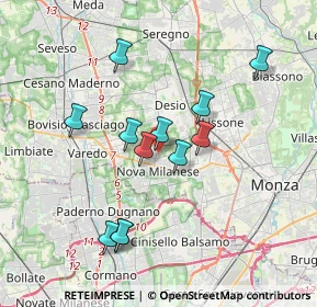 Mappa Via Gianna Beretta Molla, 20834 Nova Milanese MB, Italia (3.2875)