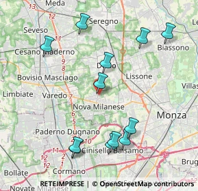 Mappa Via Gianna Beretta Molla, 20834 Nova Milanese MB, Italia (4.35833)