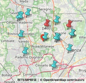Mappa Via Gianna Beretta Molla, 20834 Nova Milanese MB, Italia (4.08733)
