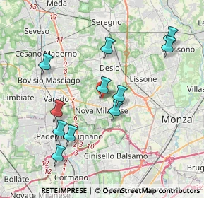 Mappa Via Gianna Beretta Molla, 20834 Nova Milanese MB, Italia (3.88091)