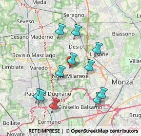 Mappa Via Gianna Beretta Molla, 20834 Nova Milanese MB, Italia (3.62182)