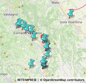 Mappa Via Mario Sbicego, 36073 Cornedo Vicentino VI, Italia (3.60882)