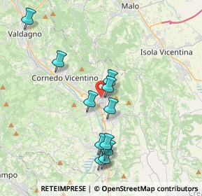 Mappa Via Mario Sbicego, 36073 Cornedo Vicentino VI, Italia (3.69)