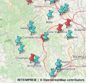 Mappa Via Mario Sbicego, 36073 Cornedo Vicentino VI, Italia (9.9625)