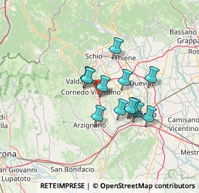 Mappa Via Mario Sbicego, 36073 Cornedo Vicentino VI, Italia (9.8875)