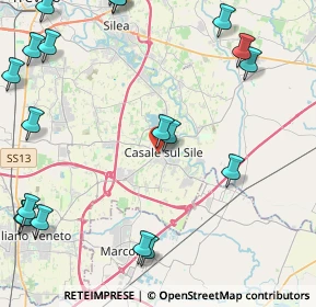 Mappa Via Podgora, 31032 Casale sul Sile TV, Italia (6.1345)