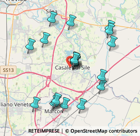 Mappa Via Podgora, 31032 Casale sul Sile TV, Italia (3.724)