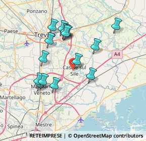 Mappa Via Podgora, 31032 Casale sul Sile TV, Italia (6.945)