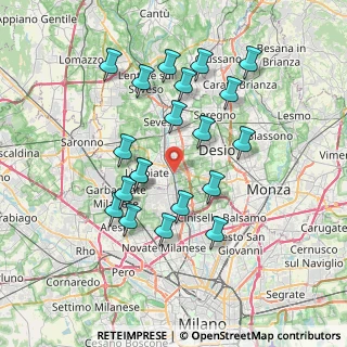 Mappa Via Umberto Maddalena, 20814 Varedo MB, Italia (6.9715)