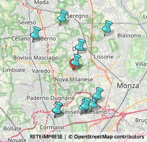 Mappa Via Pessi, 20834 Nova milanese MB, Italia (4.16091)
