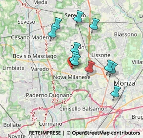 Mappa Via Pessi, 20834 Nova milanese MB, Italia (3.11727)