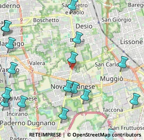 Mappa Via Pessi, 20834 Nova milanese MB, Italia (2.94294)