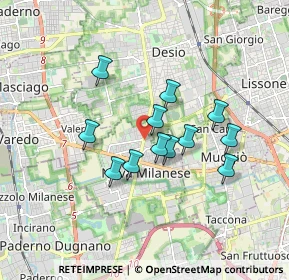 Mappa Via Pessi, 20834 Nova milanese MB, Italia (1.38833)