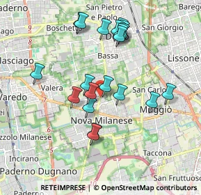 Mappa Via Pessi, 20834 Nova milanese MB, Italia (1.764)