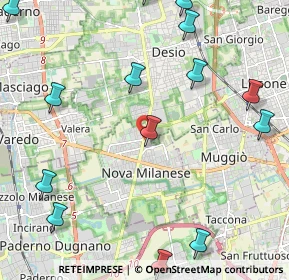 Mappa Via Pessi, 20834 Nova milanese MB, Italia (2.88929)
