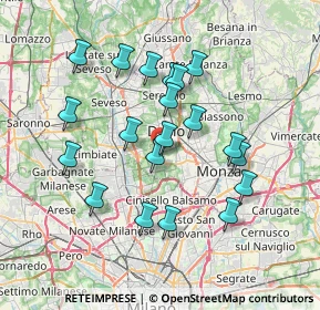 Mappa Via Pessi, 20834 Nova milanese MB, Italia (6.735)