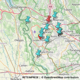 Mappa Via Novara, 21015 Lonate Pozzolo VA, Italia (6.36667)