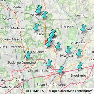 Mappa Via Alessandro Volta, 20835 Muggiò MB, Italia (3.89471)
