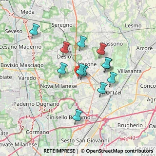 Mappa Via Alessandro Volta, 20835 Muggiò MB, Italia (2.9975)