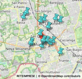 Mappa Via Alessandro Volta, 20835 Muggiò MB, Italia (1.34833)