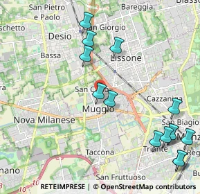 Mappa Via Alessandro Volta, 20835 Muggiò MB, Italia (2.54929)