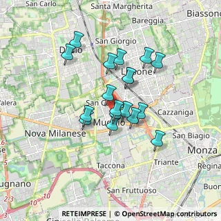 Mappa Via Alessandro Volta, 20835 Muggiò MB, Italia (1.34833)