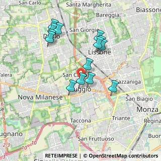 Mappa Via Alessandro Volta, 20835 Muggiò MB, Italia (1.76286)