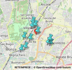 Mappa Viale Enrico Mattei, 20863 Villasanta MB, Italia (1.36545)