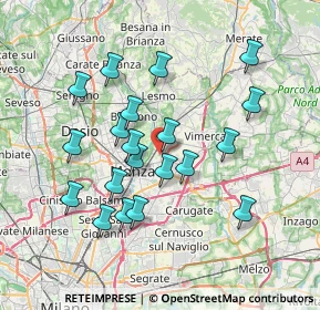 Mappa Viale Enrico Mattei, 20863 Villasanta MB, Italia (6.8285)