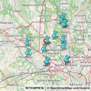 Mappa Via Isonzo, 21042 Caronno Pertusella VA, Italia (7.34933)