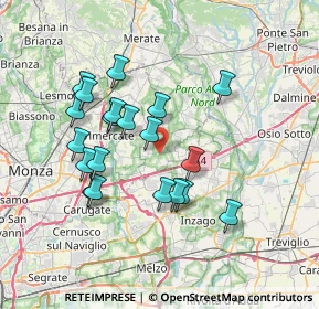 Mappa Via Sanatorio, 20876 Ornago MB, Italia (6.6305)