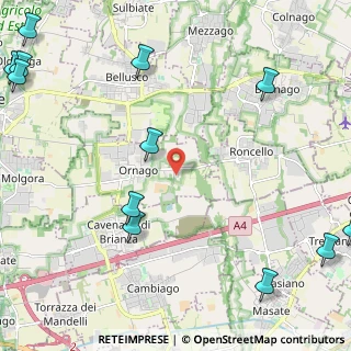 Mappa Via Sanatorio, 20876 Ornago MB, Italia (3.39333)