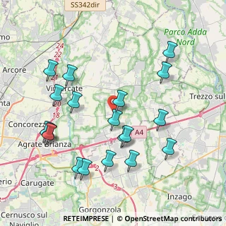 Mappa Via Burago, 20060 Ornago MB, Italia (4.25632)