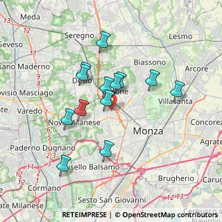 Mappa Via San Francesco D'Assisi, 20835 Muggiò MB, Italia (3.08308)
