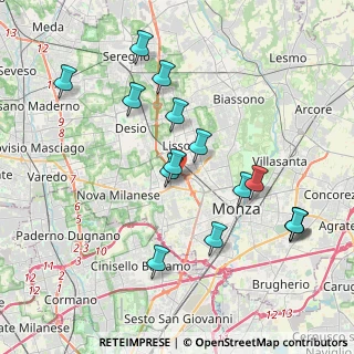 Mappa Via San Francesco D'Assisi, 20835 Muggiò MB, Italia (4.01533)