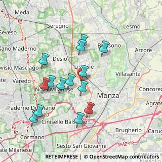 Mappa Via San Francesco D'Assisi, 20835 Muggiò MB, Italia (3.57714)