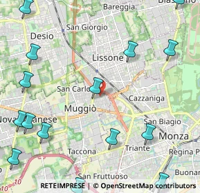 Mappa Via San Francesco D'Assisi, 20835 Muggiò MB, Italia (3.13133)