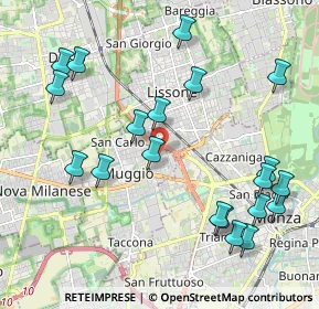 Mappa Via San Francesco D'Assisi, 20835 Muggiò MB, Italia (2.352)