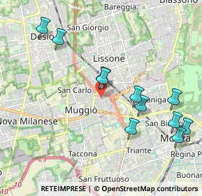 Mappa Via San Francesco D'Assisi, 20835 Muggiò MB, Italia (2.17)