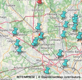 Mappa Corso Italia, 21042 Caronno Pertusella VA, Italia (9.8665)