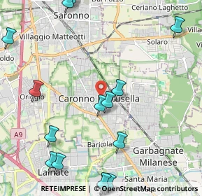 Mappa Corso Italia, 21042 Caronno Pertusella VA, Italia (2.98389)