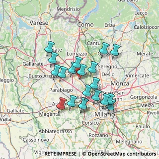 Mappa Corso Italia, 21042 Caronno Pertusella VA, Italia (11.8245)