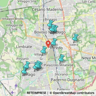 Mappa Via Trento e Trieste, 20814 Varedo MB, Italia (1.84692)
