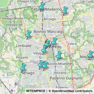 Mappa Via Trento e Trieste, 20814 Varedo MB, Italia (2.10818)