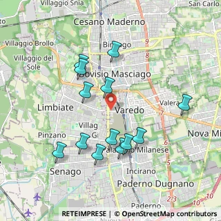 Mappa Via Trento e Trieste, 20814 Varedo MB, Italia (1.86154)