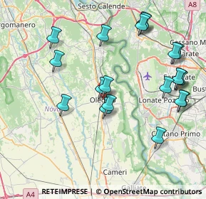 Mappa Piazza Martiri della Libertà, 28047 Oleggio NO, Italia (8.634)