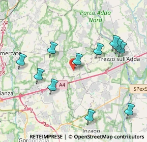 Mappa Via Alcide de Gasperi, 20877 Roncello MB, Italia (4.27091)