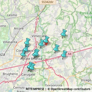 Mappa Via Giorgio Amendola, 20875 Burago di Molgora MB, Italia (3.65385)